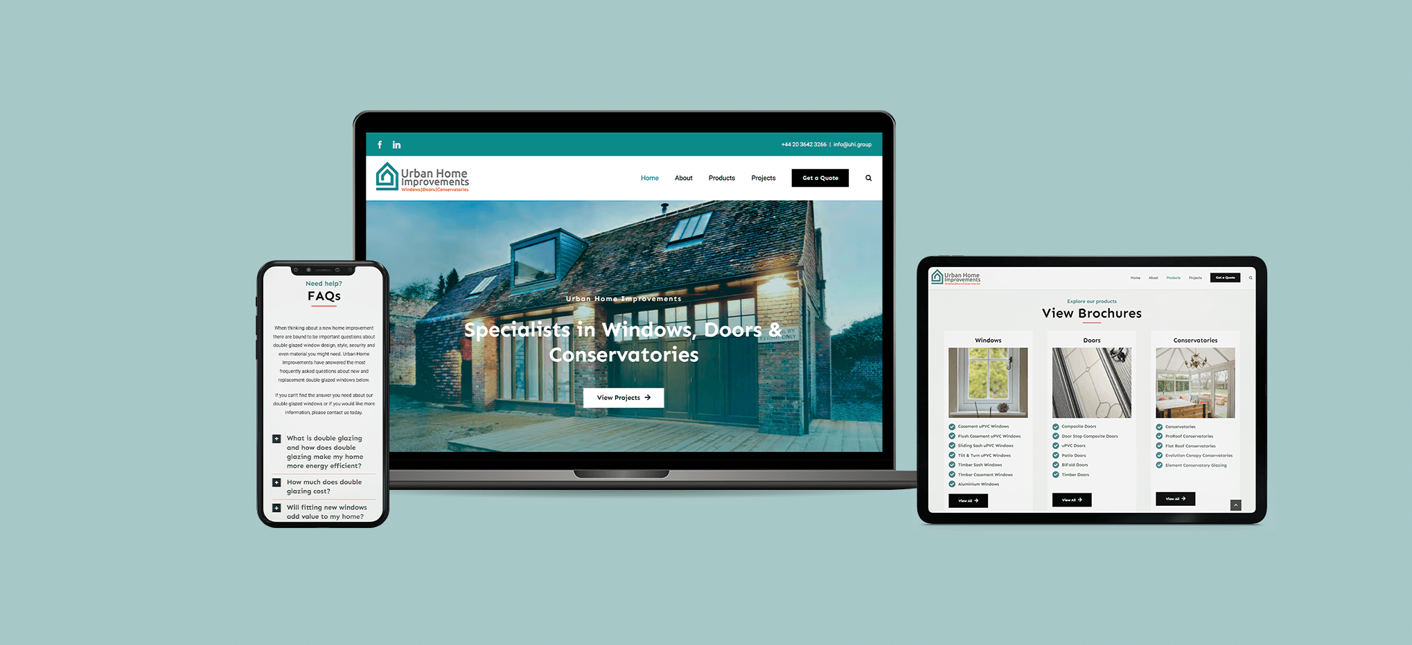 Urban Home Improvements Case study Website design build