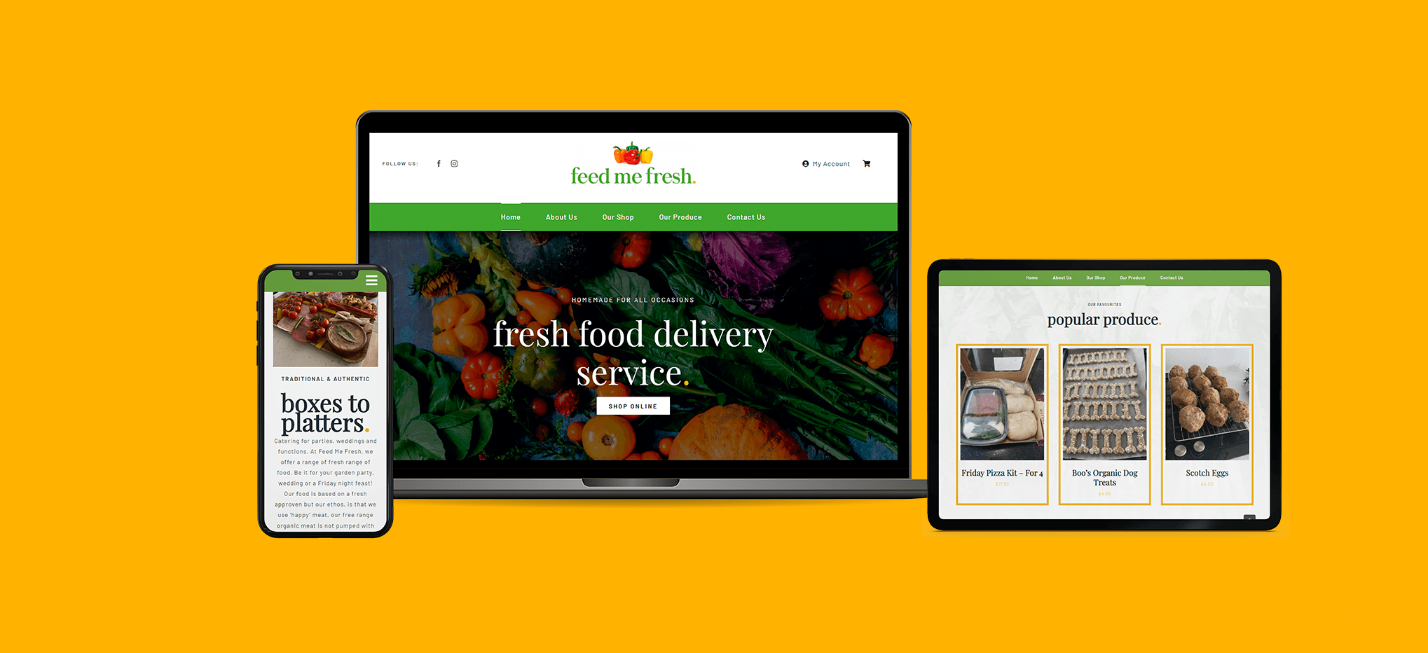 Feed Me Fresh Case study Website design build