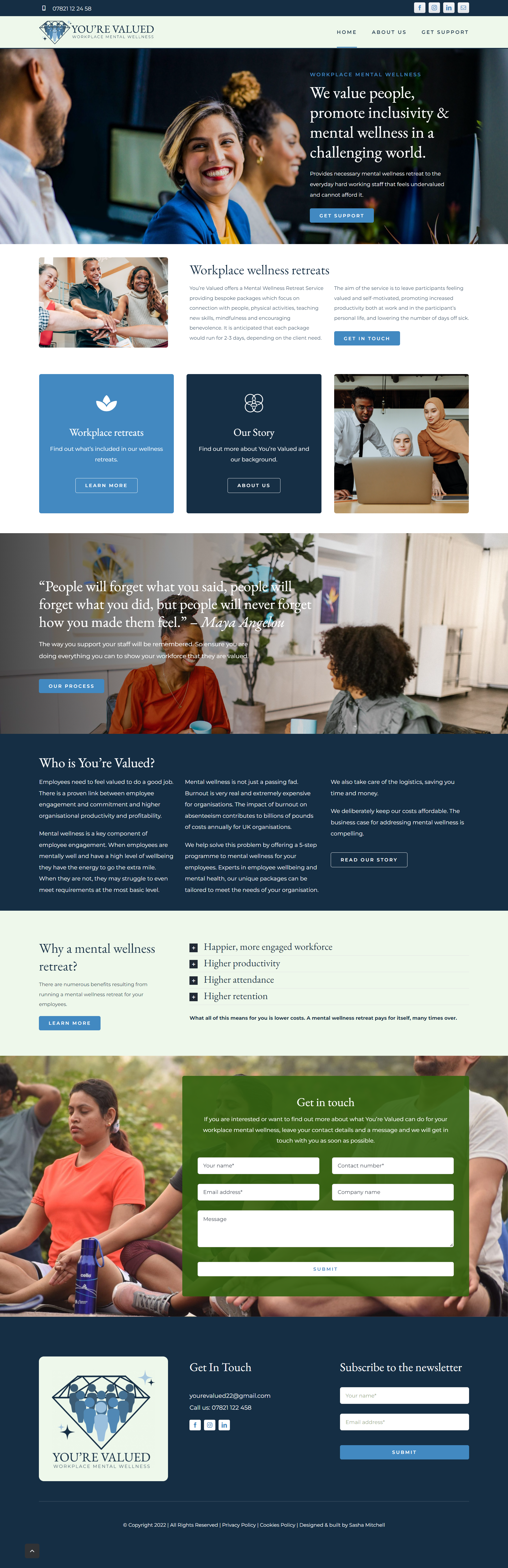 Youre valued - Website Design
