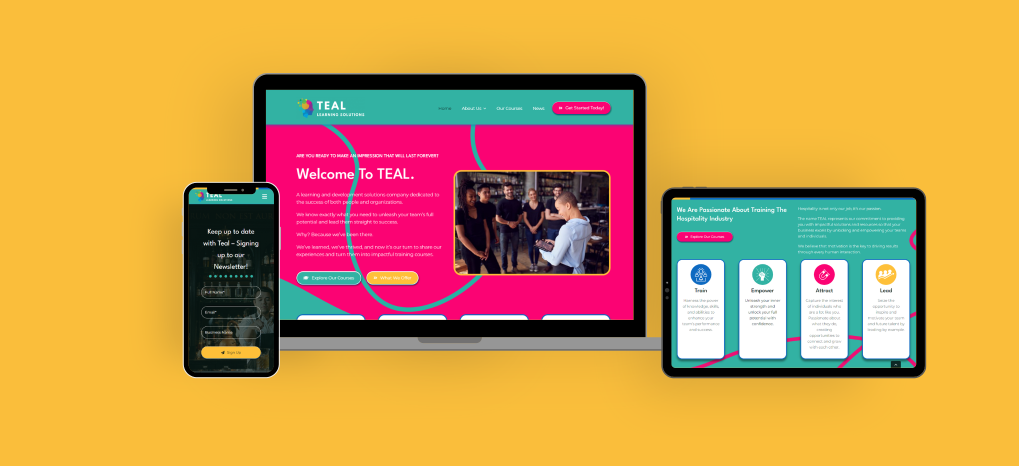 TEAL Learning Solutions Website Design Project