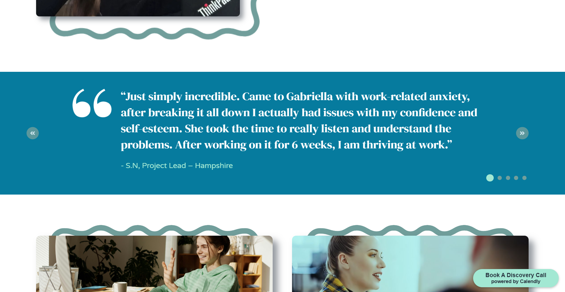 The Wellbeing Dept. Wordpress website design client - Testimonials example