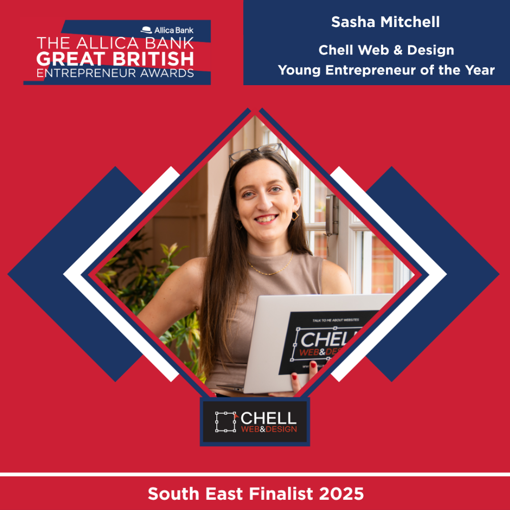 Chell Web & Design Named Finalist in the 2025 Allica Bank Great British Entrepreneur Awards GBEA