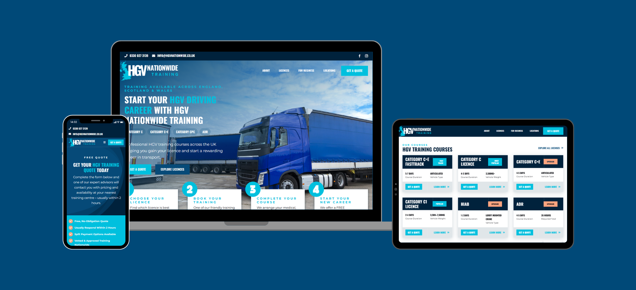 HGV Nationwide Training website design seo