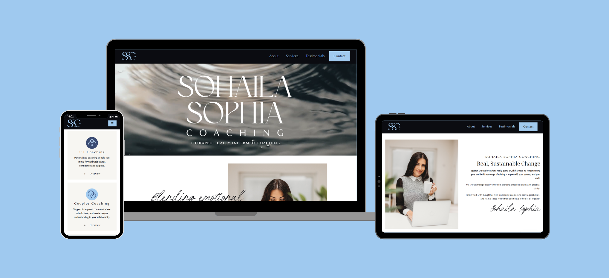 Sohaila Sophia Coaching Website Design